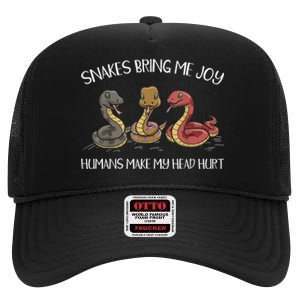 Snake Owner Snake Collector Snake Whisperer Serpent High Crown Mesh Back Trucker Hat