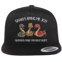 Snake Owner Snake Collector Snake Whisperer Serpent Flat Bill Trucker Hat