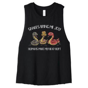 Snake Owner Snake Collector Snake Whisperer Serpent Women's Racerback Cropped Tank