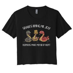 Snake Owner Snake Collector Snake Whisperer Serpent Women's Crop Top Tee