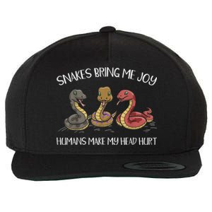 Snake Owner Snake Collector Snake Whisperer Serpent Wool Snapback Cap