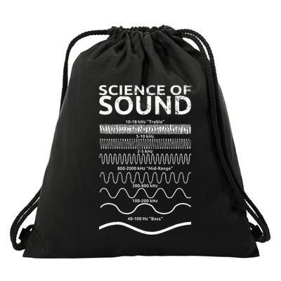 Science Of Sound Synthesizer Soundwave Drawstring Bag