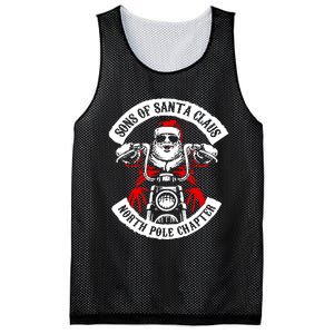 Sons Of Santa Biker Motorcycle Christmas Mesh Reversible Basketball Jersey Tank