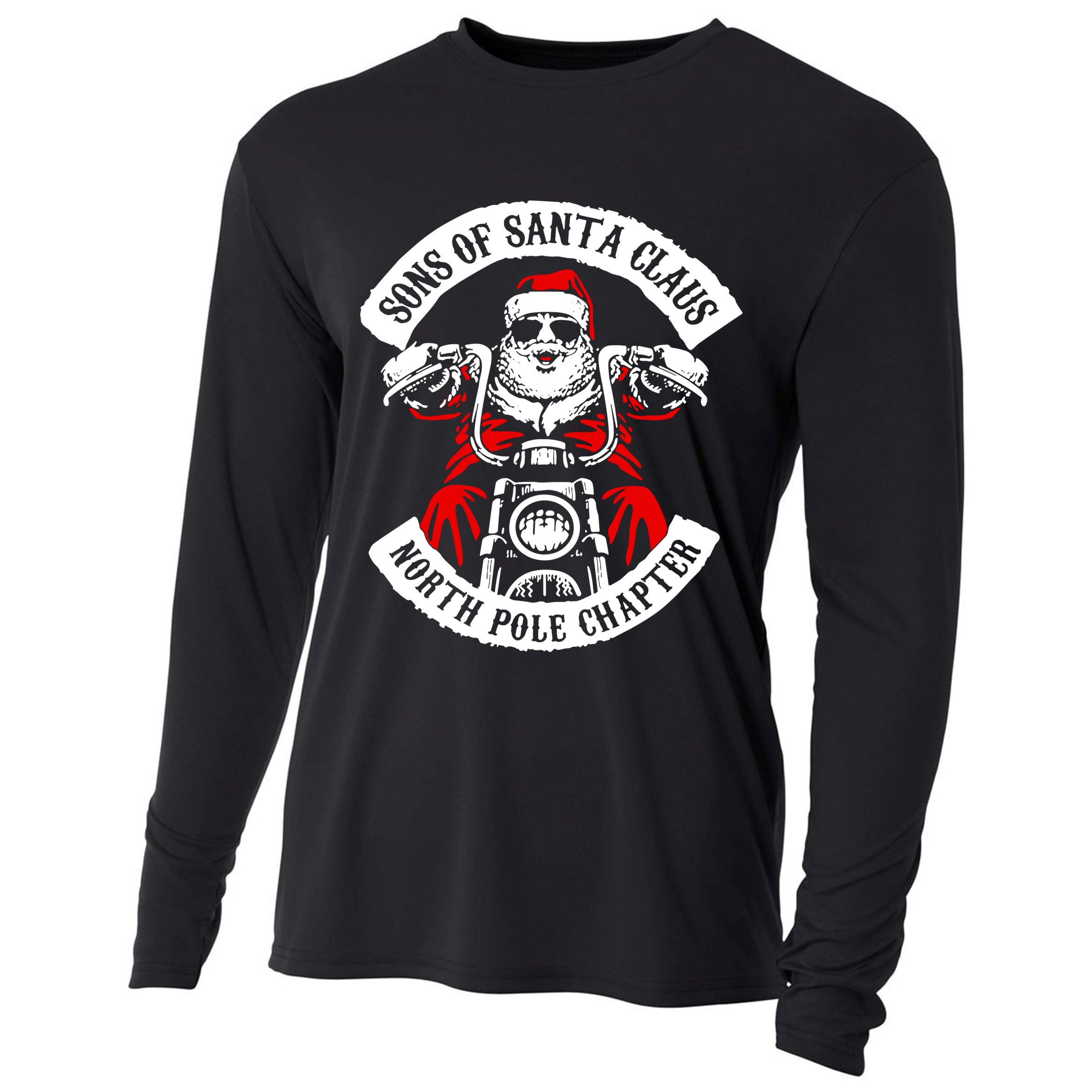 Sons Of Santa Biker Motorcycle Christmas Cooling Performance Long Sleeve Crew