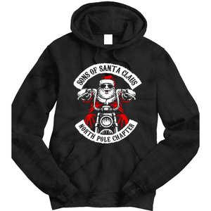 Sons Of Santa Biker Motorcycle Christmas Tie Dye Hoodie