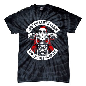 Sons Of Santa Biker Motorcycle Christmas Tie-Dye T-Shirt