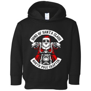 Sons Of Santa Biker Motorcycle Christmas Toddler Hoodie