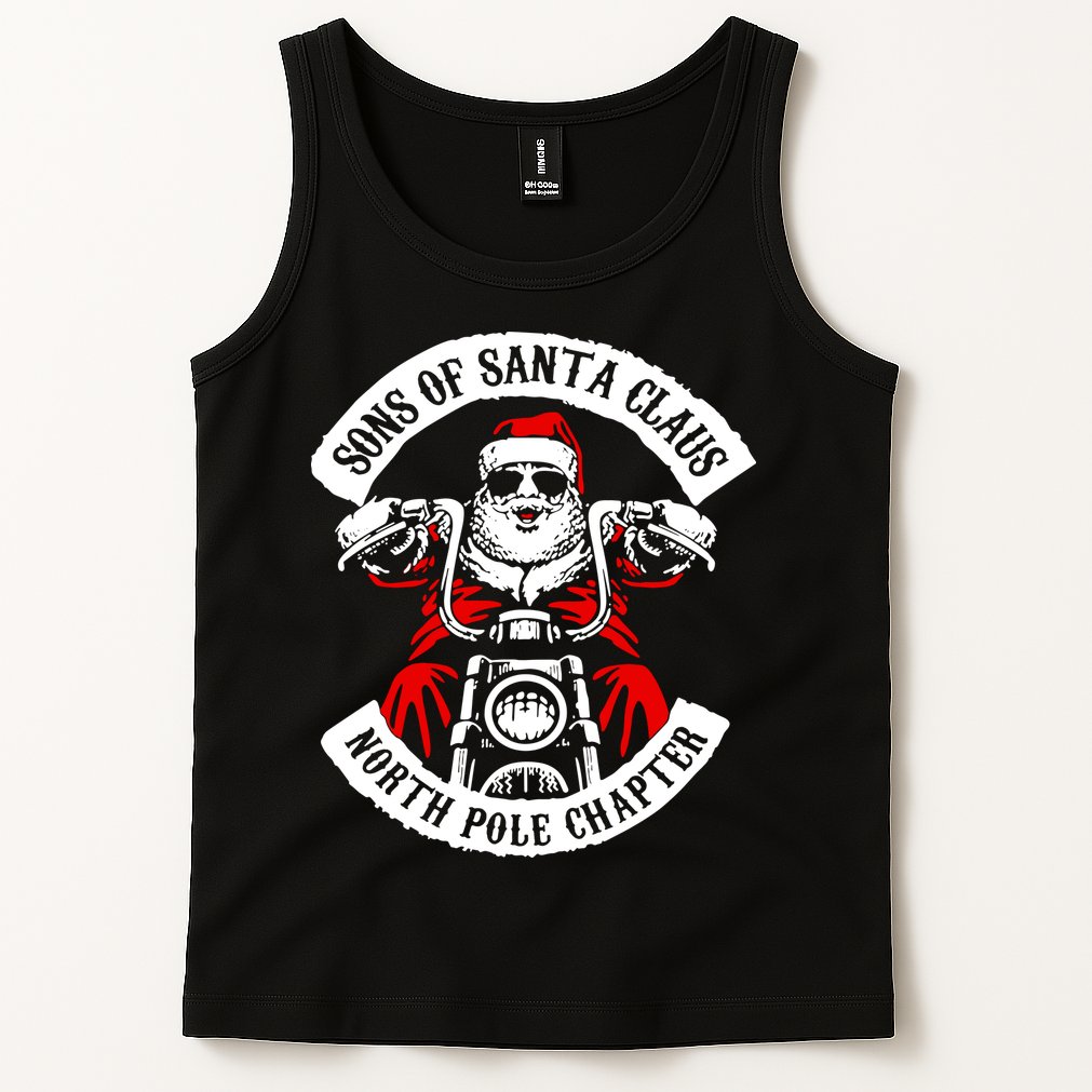 Sons Of Santa Biker Motorcycle Christmas Tank Top