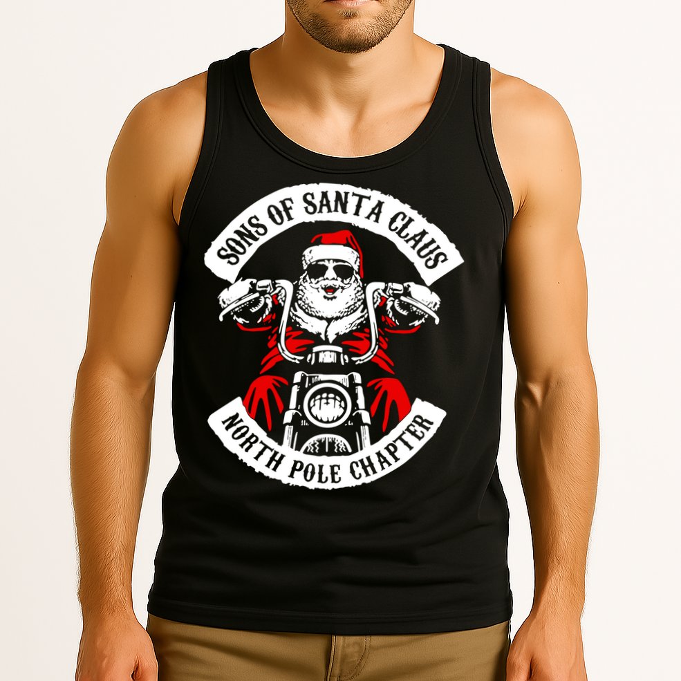 Sons Of Santa Biker Motorcycle Christmas Tank Top