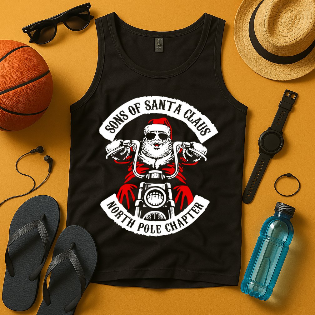 Sons Of Santa Biker Motorcycle Christmas Tank Top
