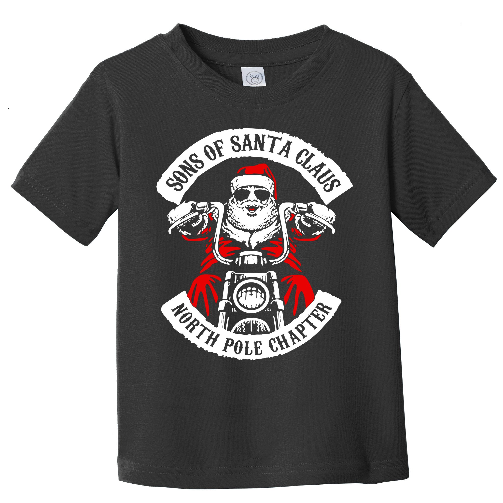 Sons Of Santa Biker Motorcycle Christmas Toddler T-Shirt