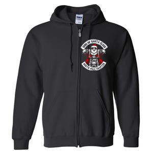 Sons Of Santa Biker Motorcycle Christmas Full Zip Hoodie