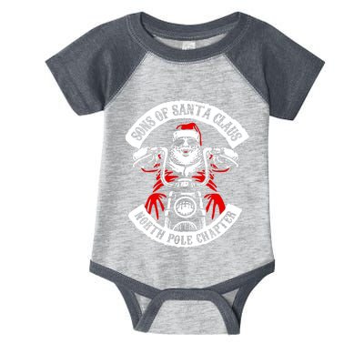 Sons Of Santa Biker Motorcycle Christmas Infant Baby Jersey Bodysuit