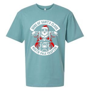 Sons Of Santa Biker Motorcycle Christmas Sueded Cloud Jersey T-Shirt