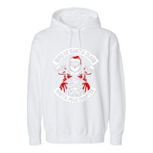 Sons Of Santa Biker Motorcycle Christmas Garment-Dyed Fleece Hoodie