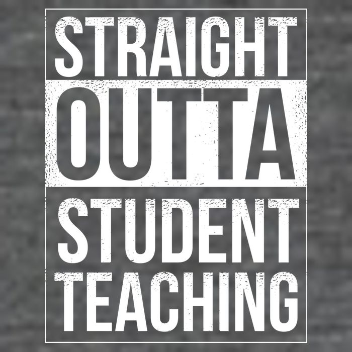 Straight Outta Student Teaching Funny Gift 7-Panel Snapback Hat