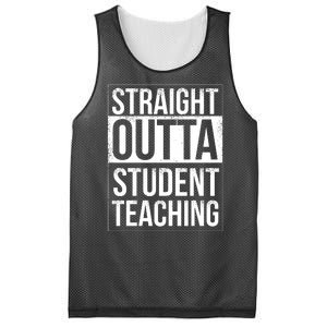 Straight Outta Student Teaching Funny Gift Mesh Reversible Basketball Jersey Tank