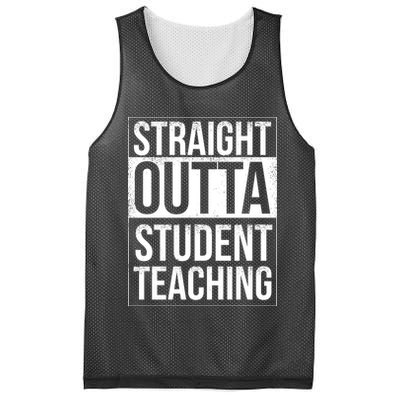 Straight Outta Student Teaching Funny Gift Mesh Reversible Basketball Jersey Tank