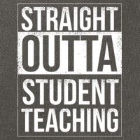 Straight Outta Student Teaching Funny Gift Cotton Canvas Backpack