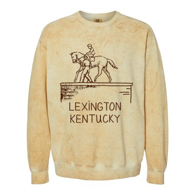 Statue Of Secretariat Lexington Kentucky Colorblast Crewneck Sweatshirt