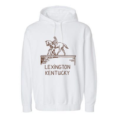 Statue Of Secretariat Lexington Kentucky Garment-Dyed Fleece Hoodie