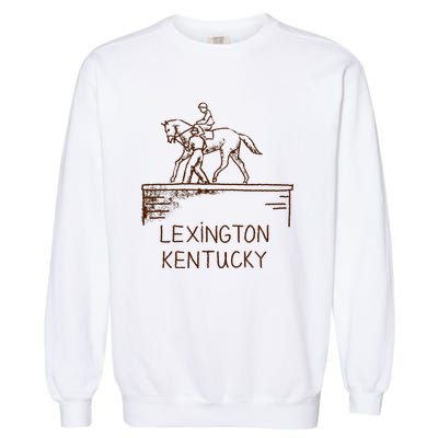 Statue Of Secretariat Lexington Kentucky Garment-Dyed Sweatshirt