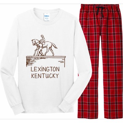 Statue Of Secretariat Lexington Kentucky Long Sleeve Pajama Set