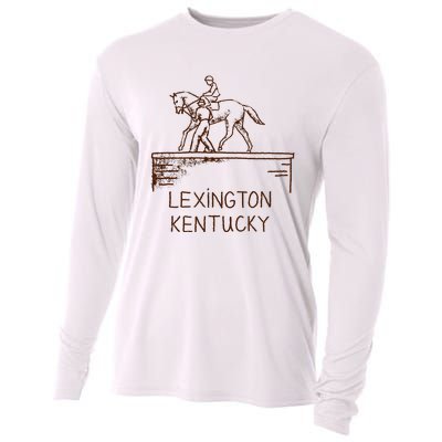 Statue Of Secretariat Lexington Kentucky Cooling Performance Long Sleeve Crew