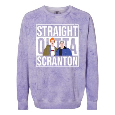 Straight Outta Scranton Colorblast Crewneck Sweatshirt