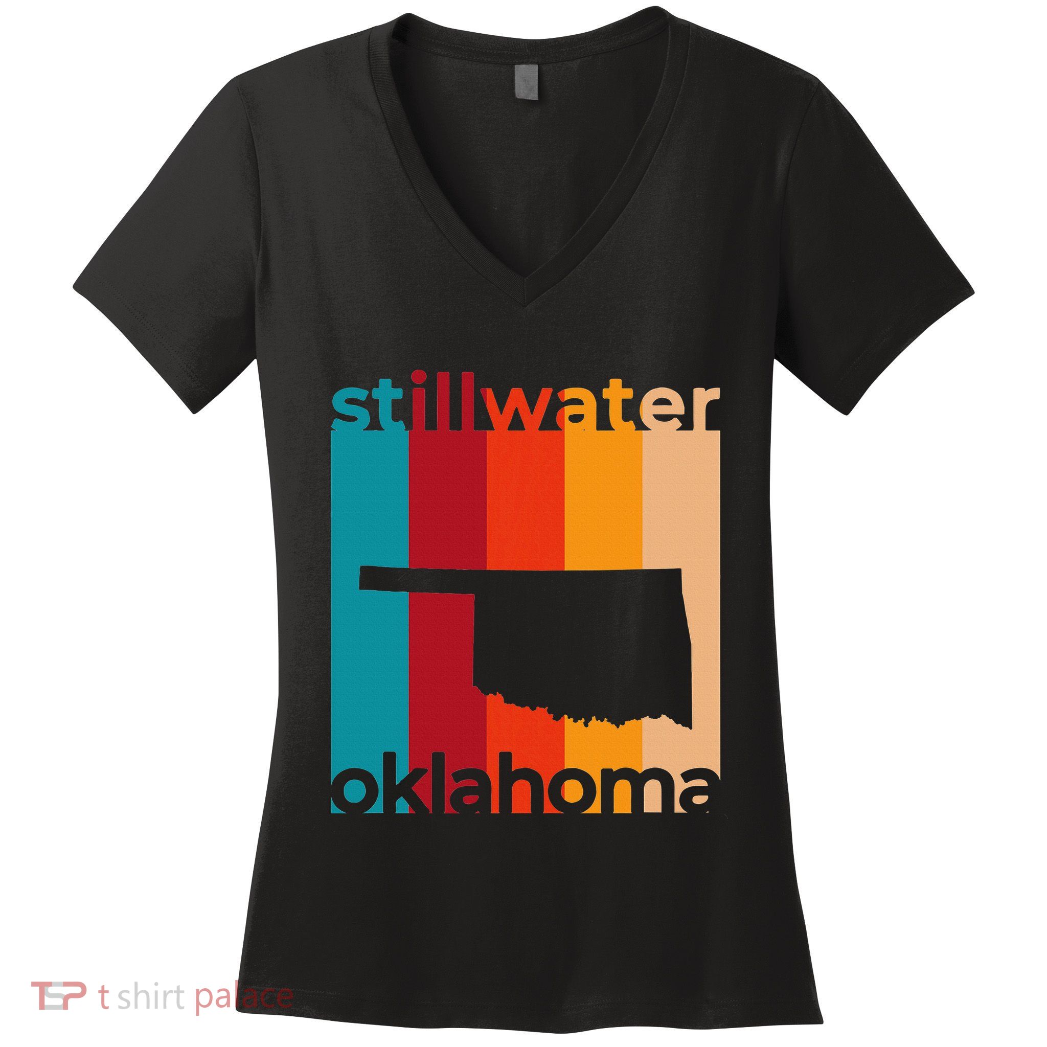 Stillwater Oklahoma Souvenirs Retro Ok Women's V-Neck T-Shirt