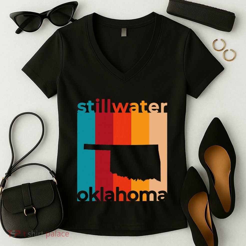 Stillwater Oklahoma Souvenirs Retro Ok Women's V-Neck T-Shirt
