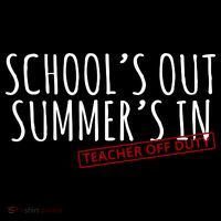Schools Out Summers In Teacher Off Duty Flexfit Unipanel Trucker Cap