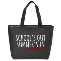 Schools Out Summers In Teacher Off Duty Zip Tote Bag