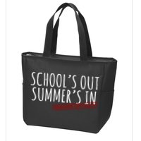 Schools Out Summers In Teacher Off Duty Zip Tote Bag