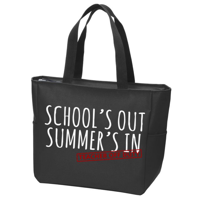 Schools Out Summers In Teacher Off Duty Zip Tote Bag