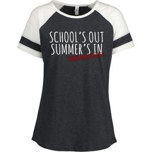 Schools Out Summers In Teacher Off Duty Enza Ladies Jersey Colorblock Tee