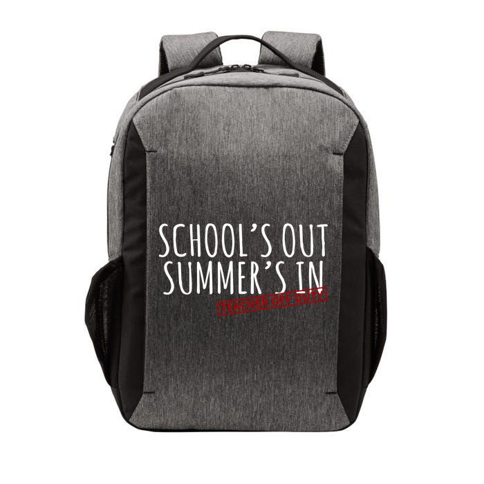 Schools Out Summers In Teacher Off Duty Vector Backpack