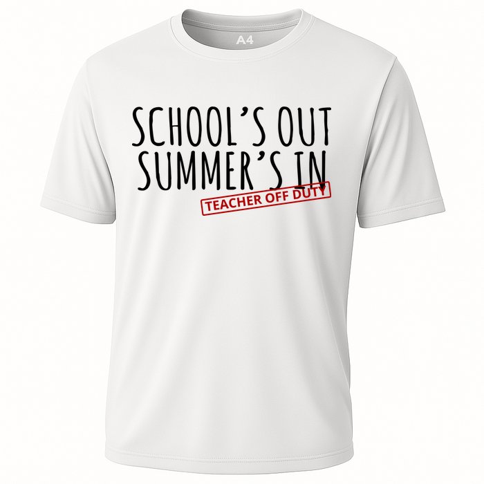Schools Out Summers In Teacher Off Duty Cooling Performance Crew T-Shirt