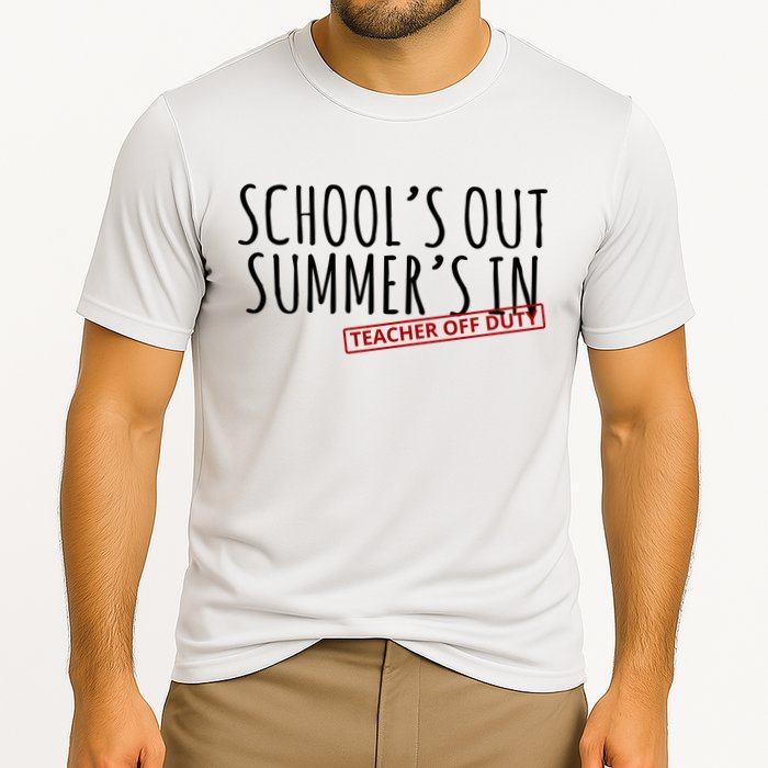 Schools Out Summers In Teacher Off Duty Cooling Performance Crew T-Shirt