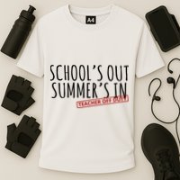 Schools Out Summers In Teacher Off Duty Cooling Performance Crew T-Shirt