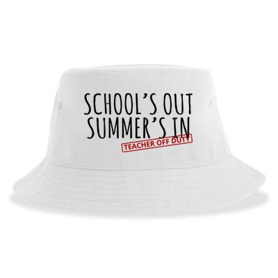 Schools Out Summers In Teacher Off Duty Sustainable Bucket Hat