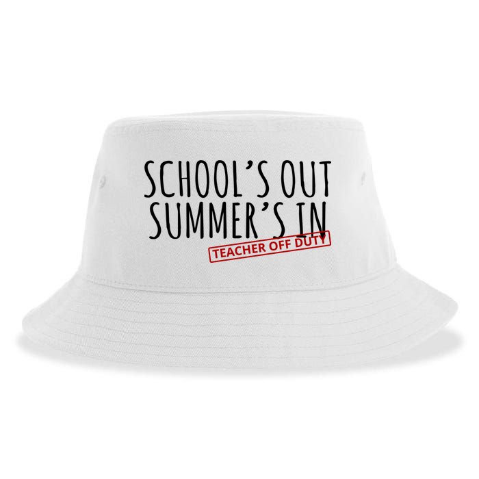 Schools Out Summers In Teacher Off Duty Sustainable Bucket Hat