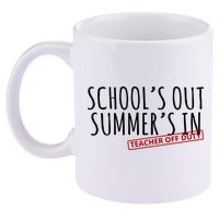 Schools Out Summers In Teacher Off Duty 11oz C Handle Ceramic Mug