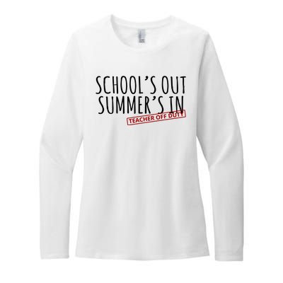 Schools Out Summers In Teacher Off Duty Womens CVC Long Sleeve Shirt