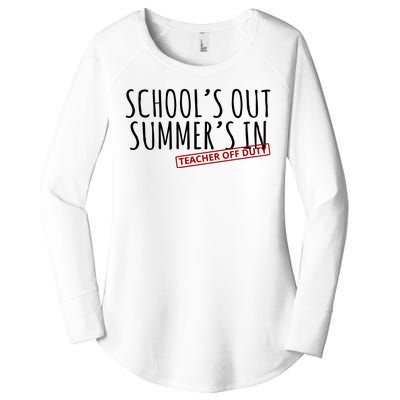 Schools Out Summers In Teacher Off Duty Women's Perfect Tri Tunic Long Sleeve Shirt