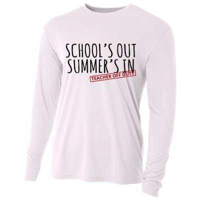 Schools Out Summers In Teacher Off Duty Cooling Performance Long Sleeve Crew