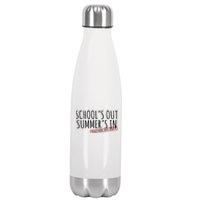 Schools Out Summers In Teacher Off Duty Stainless Steel Insulated Water Bottle