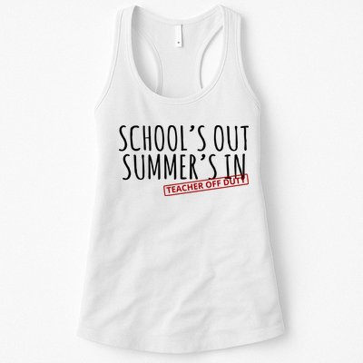 Schools Out Summers In Teacher Off Duty Womens Tank Top