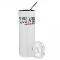 Schools Out Summers In Teacher Off Duty Stainless Steel Tumbler