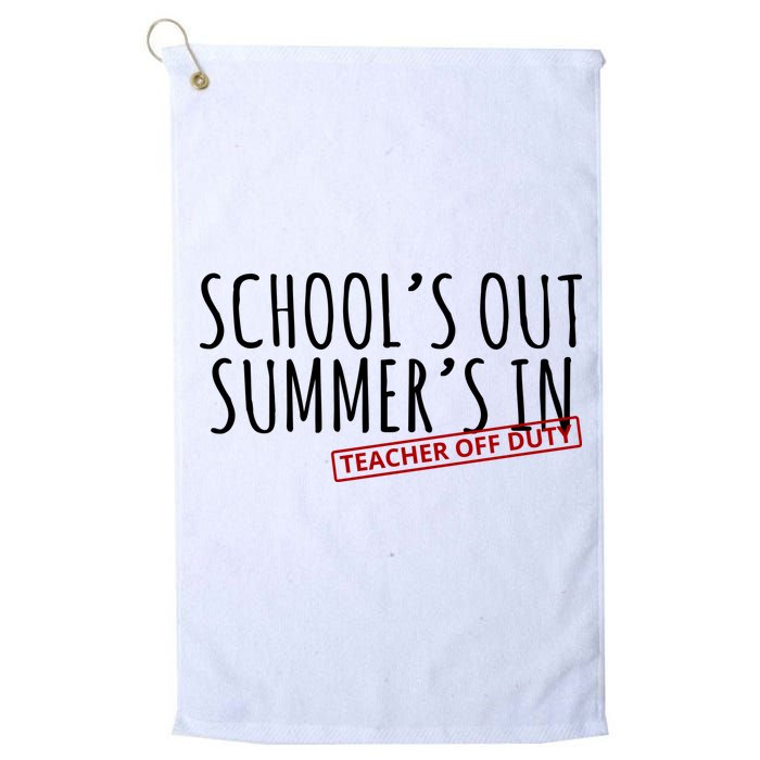 Schools Out Summers In Teacher Off Duty Golf Towel